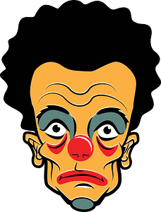 Clown face clip art