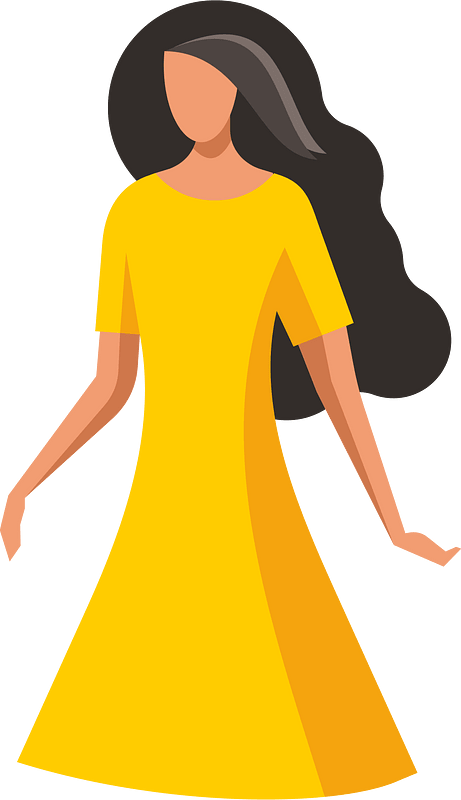 Woman in yellow dress