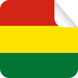 Peeling sticker flag of Bolivia