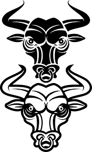 Bull&#39;s head silhouette clip art