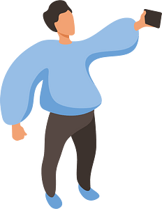 Man taking selfie photo