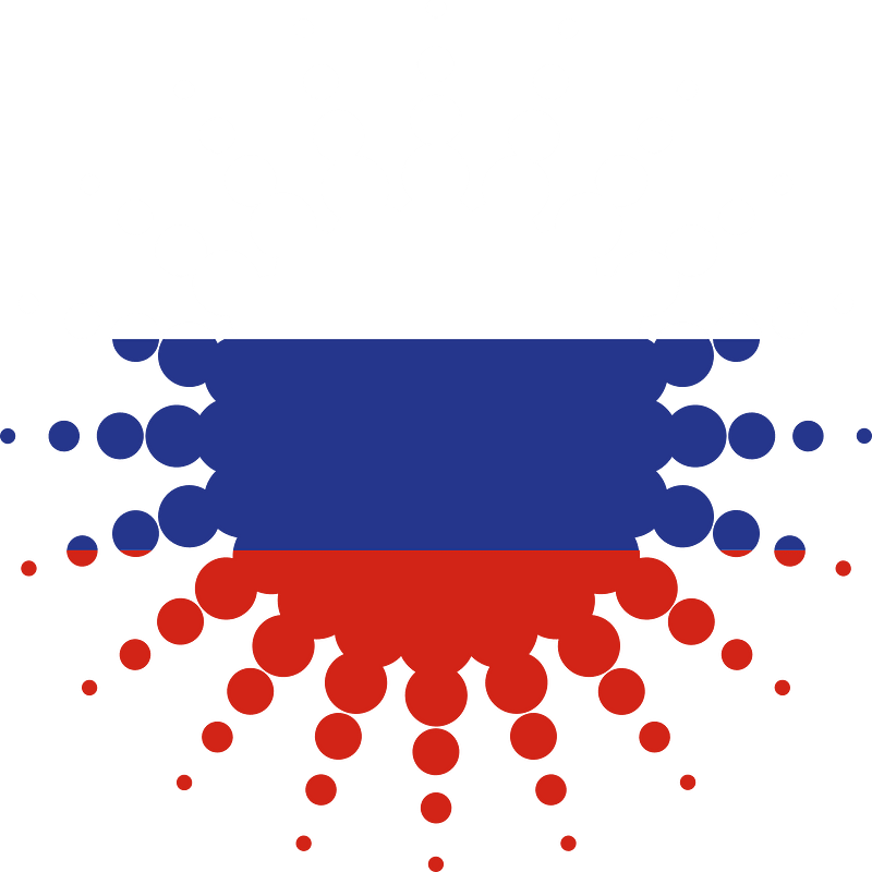 Russian flag halftone effect
