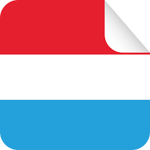 Luxembourg flag peeling label