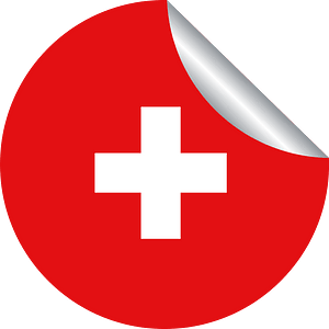 Flag of Switzerland peeling sticker