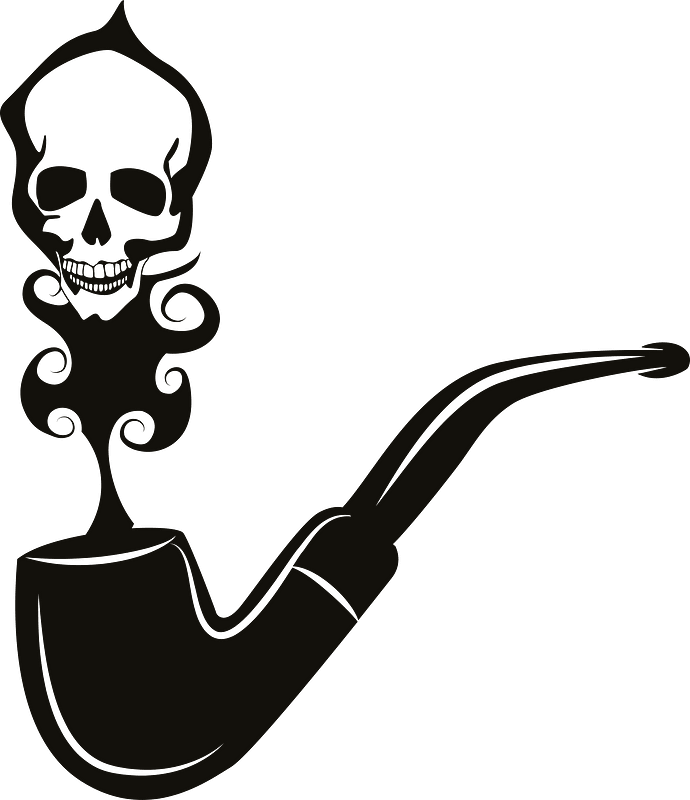 Skull in smoke
