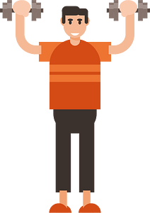 Man lifting weights