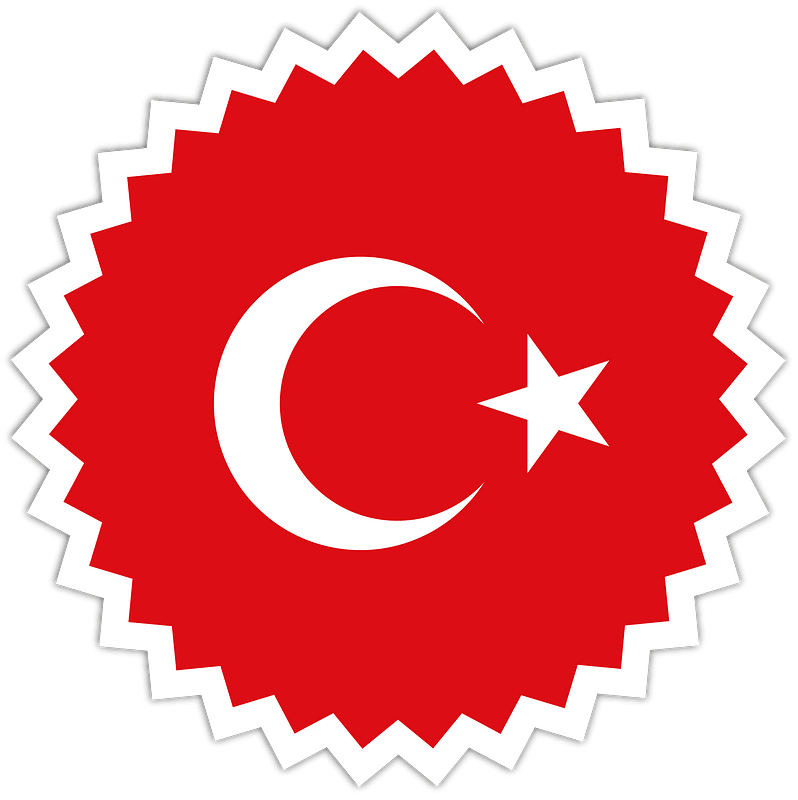 Sticker Turkish flag