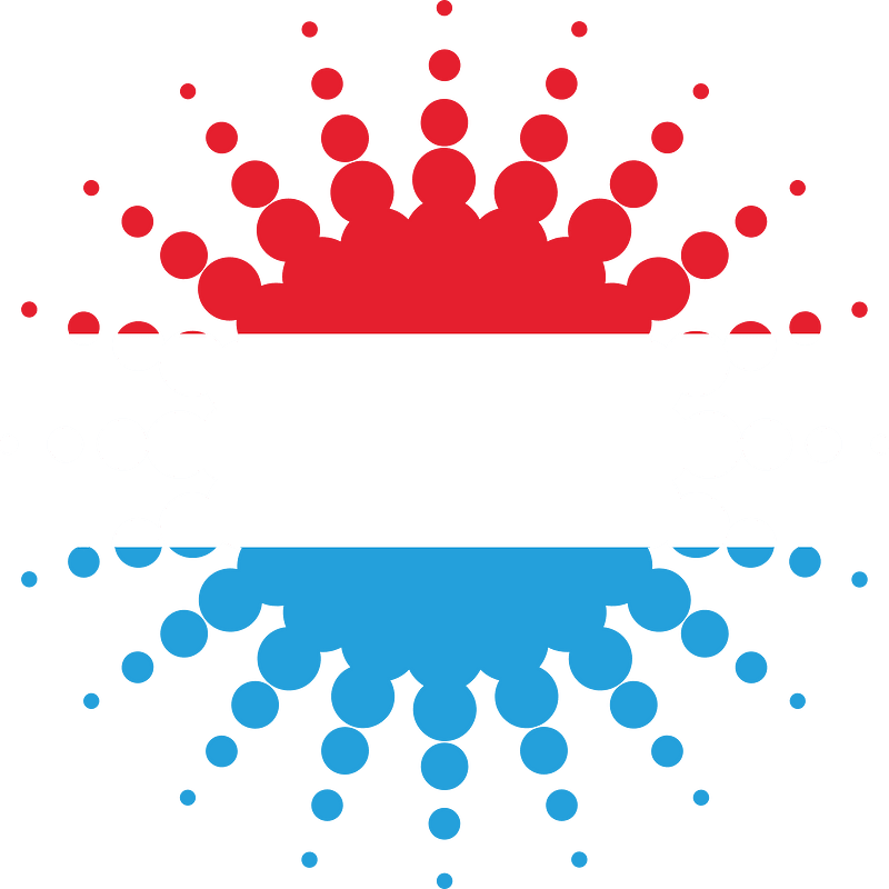 Luxembourg flag halftone object