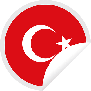Turkish flag sticker