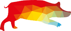 Pig colored silhouette