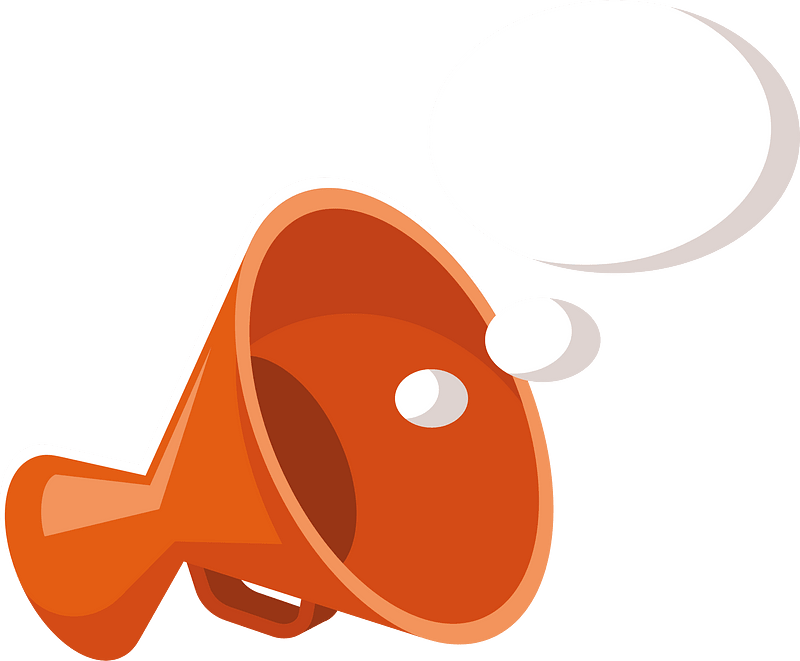 Megaphone and speech balloon