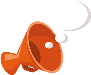Megaphone and speech balloon