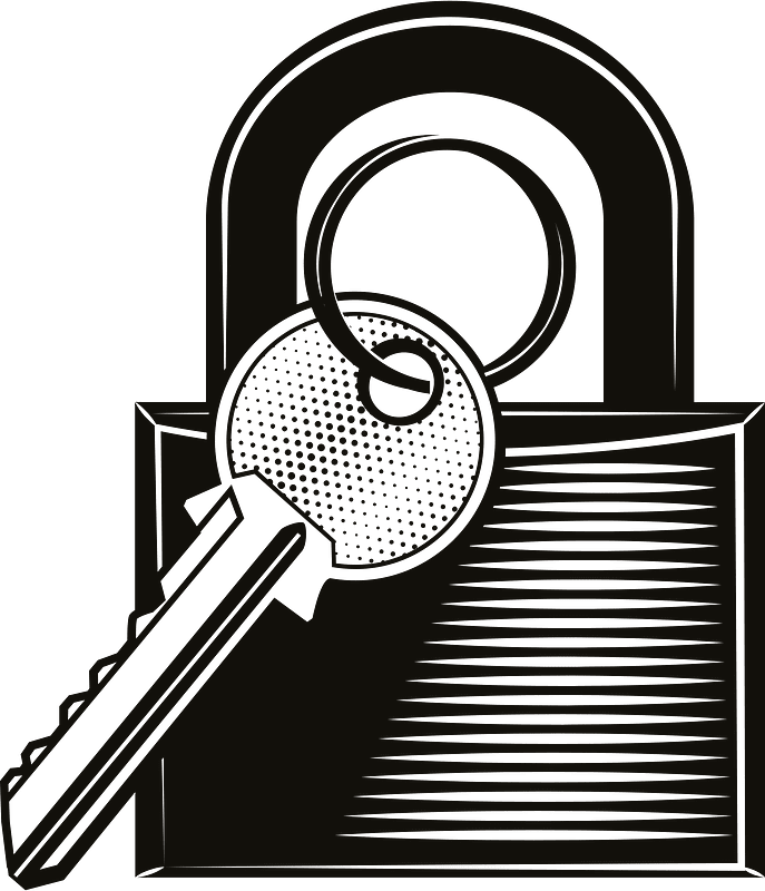 Padlock and a key