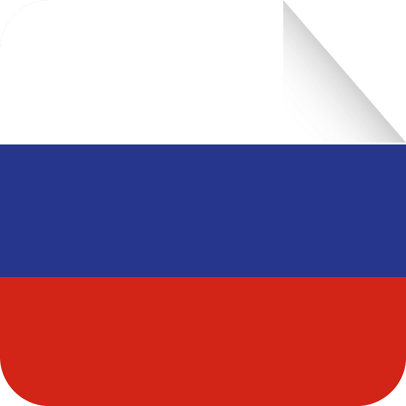 Russian flag peeling label