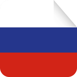 Russian flag peeling label