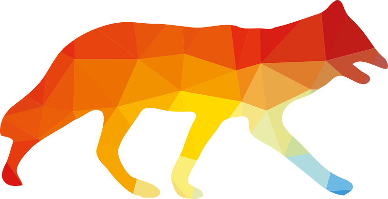 Wolf color silhouette