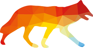 Wolf color silhouette