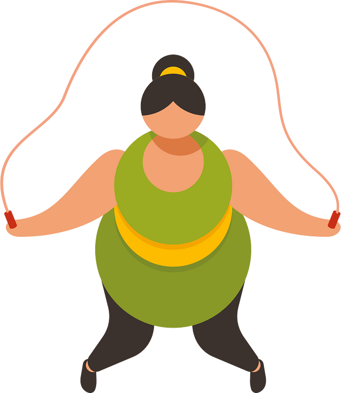 Woman jumping rope