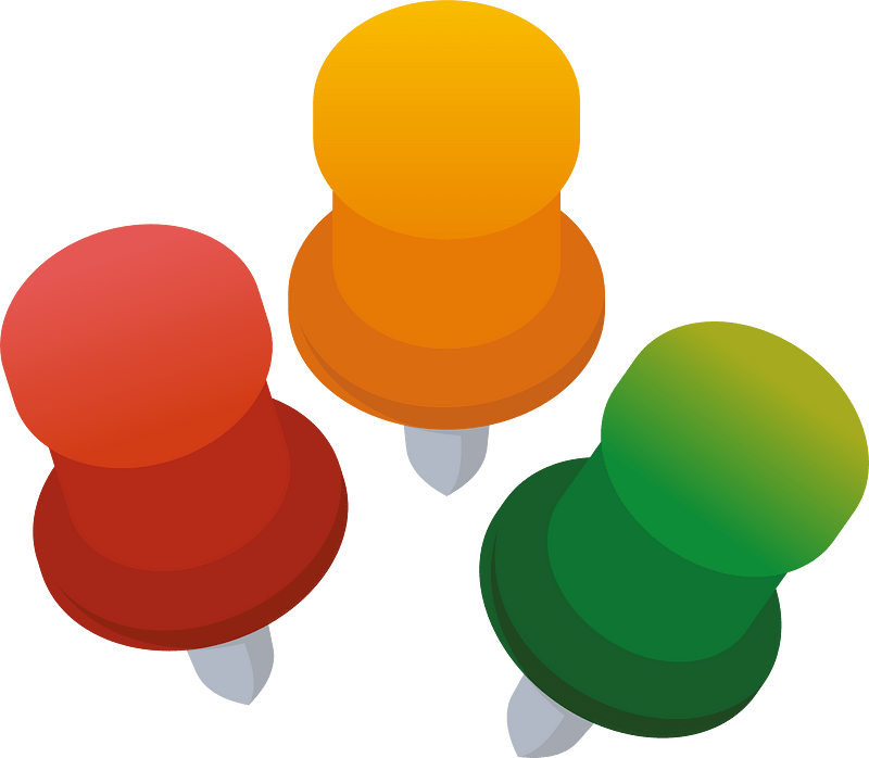 Colorful push pins