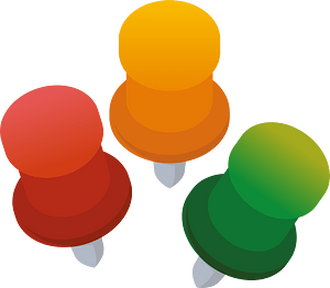 Colorful push pins