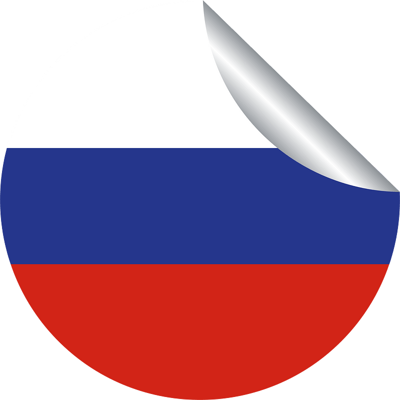 Russian flag peeling sticker