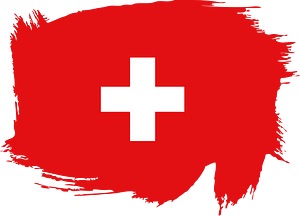 Painted flag of Switzerland