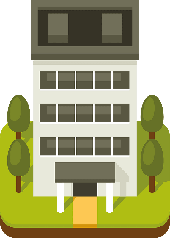 Residential building and a park
