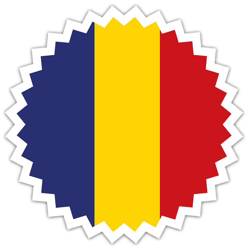 Romanian flag sticker