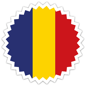 Romanian flag sticker