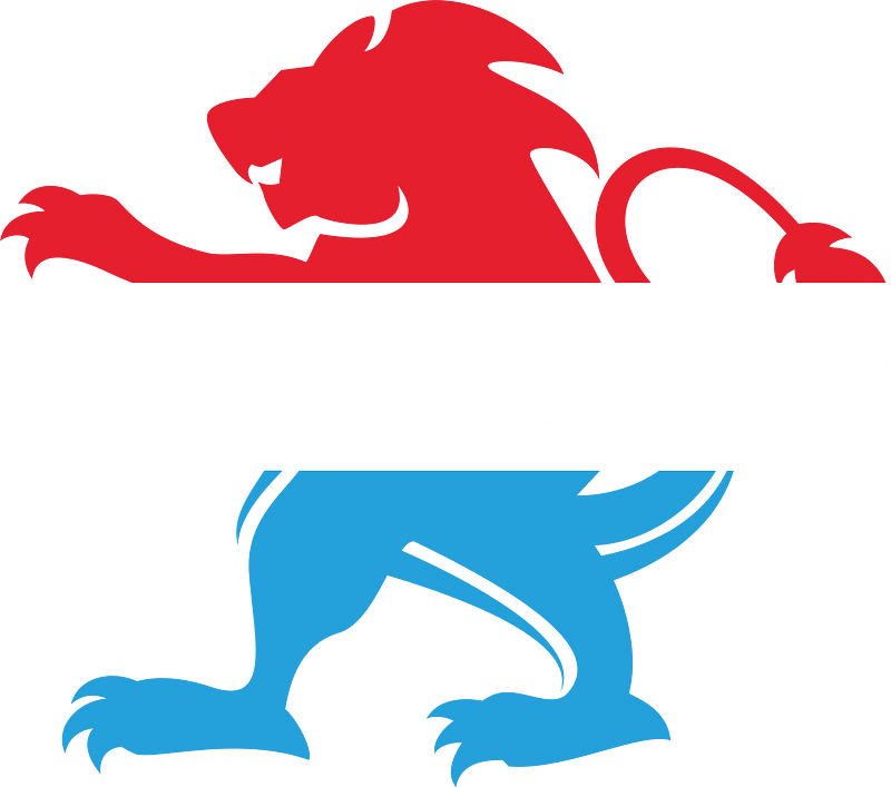 Luxembourg flag heraldic lion