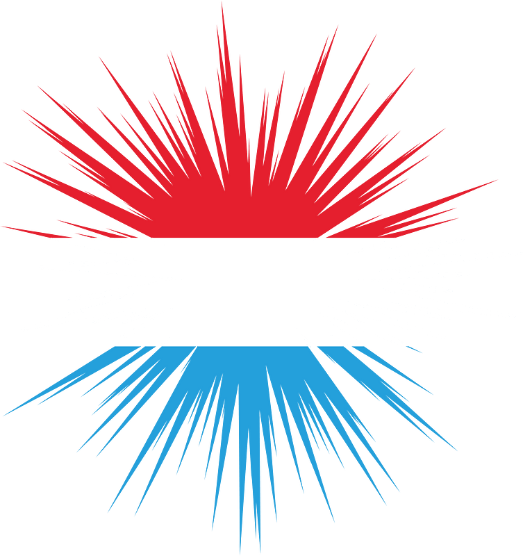 Luxembourg flag blast shape