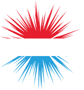 Luxembourg flag blast shape