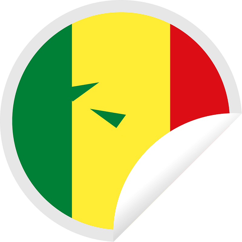 Flag of Senegal peeling sticker