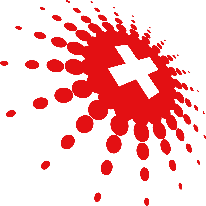 Halftone design with Swiss flag