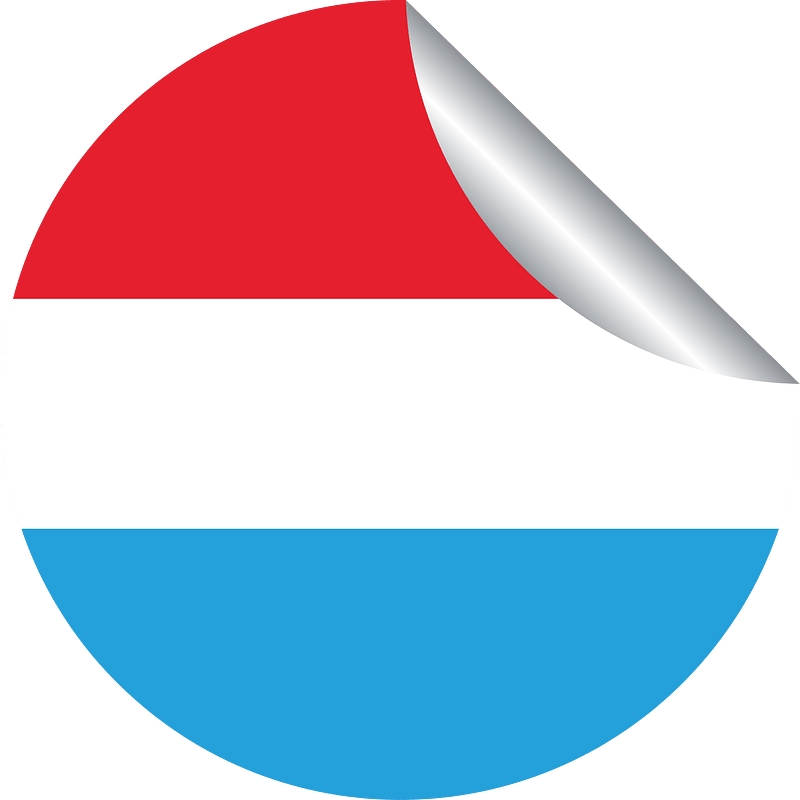 Luxembourg flag peeling sticker