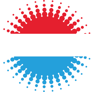 Luxembourg flag halftone shape