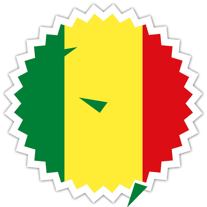 Senegal flag sticker