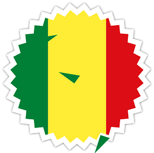 Senegal flag sticker
