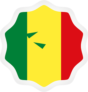 Senegal flag label