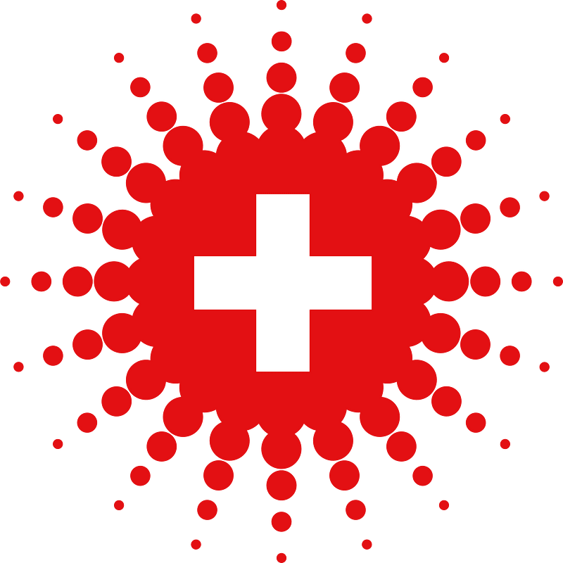 Flag of Switzerland halftone effect