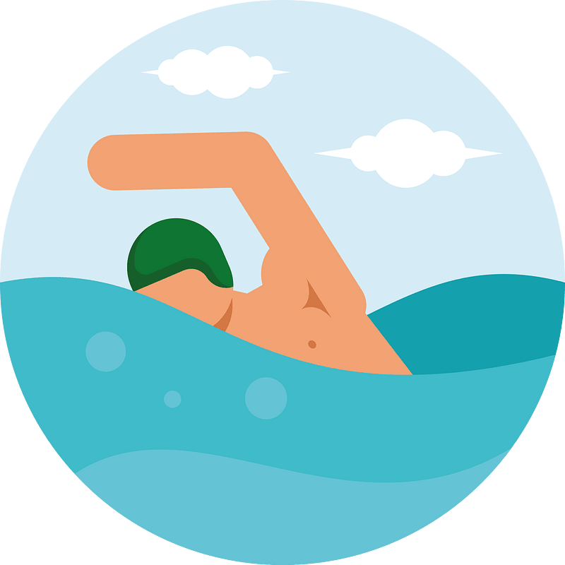 Swimmer in the sea