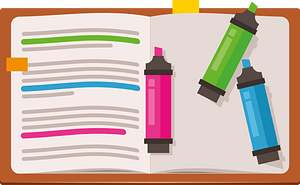 Notebook and markers