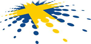 Swedish flag halftone design