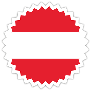 Austrian flag sticker