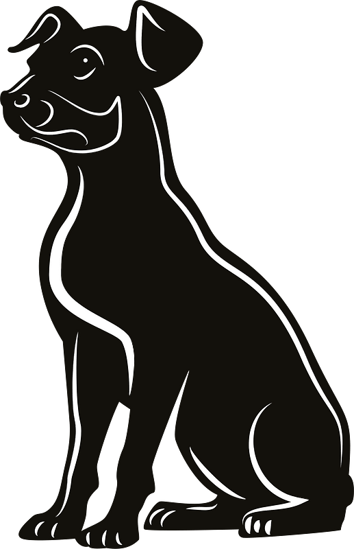 Puppy vector silhouette