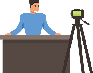 Person making a video