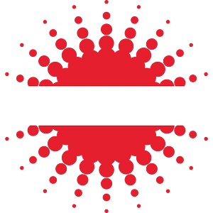 Austrian flag halftone design