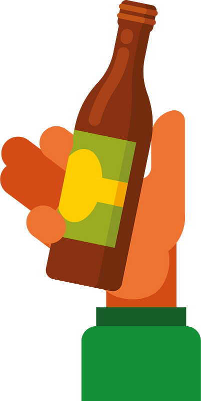 Bottle of beer in a hand