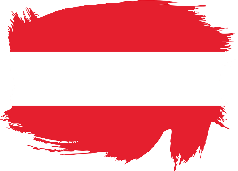 Painted flag of Austria
