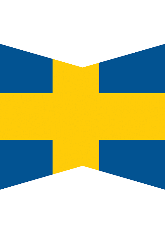 Page design with Swedish flag